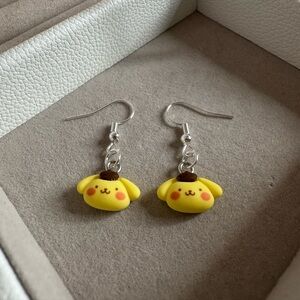 Handcrafted Earrings, Cute Dog Resin Charms